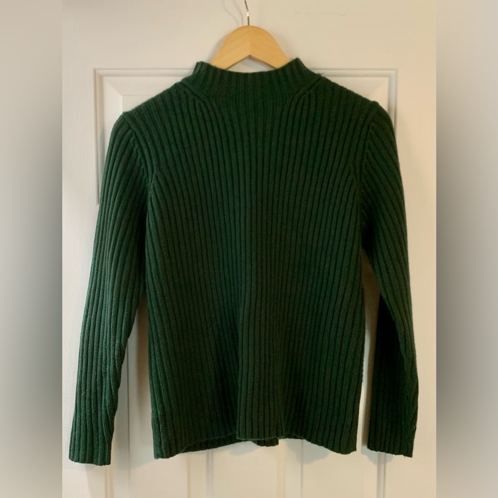 Green Mock Neck Sweater